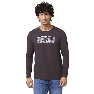 Spykar Mens Slim Fit Round Neck Full