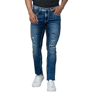 Spykar Mens Slim Fit Low Rise Casual