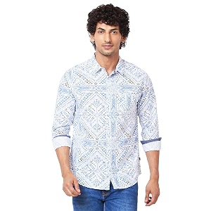 Spykar Mens Cotton Slim Fit Shirt