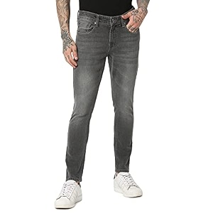 spykar men39s slim fit mid rise kano mid-rise jeans ankle length