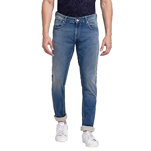 Spykar Mens Slim Fit Low Rise Casual