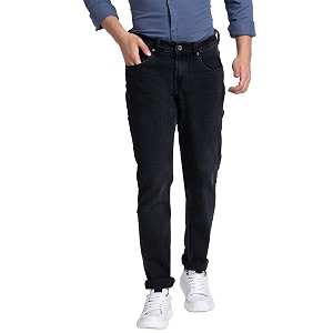 Spykar Mens Slim Fit Low Rise Casual