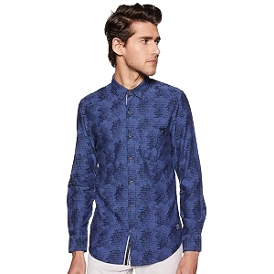 Spykar Mens Slim Fit Raised Collar Full