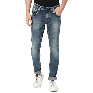 Spykar Mens Slim Fit Low Rise Casual