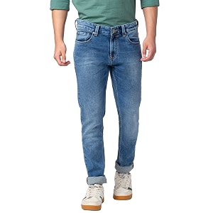 Spykar Mens Slim Fit Low Rise Casual