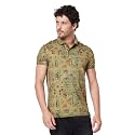 Spykar Men39s Slim Fit Ribbed Collar Half