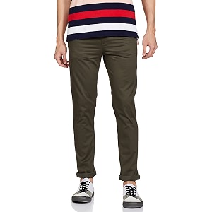 Spykar Mens Slim Trousers