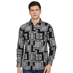 Spykar Mens Regular Fit Raised Collar Full