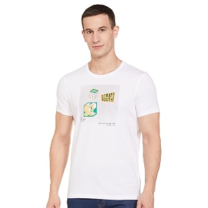 Spykar Mens Solid Slim Fit T-Shirt