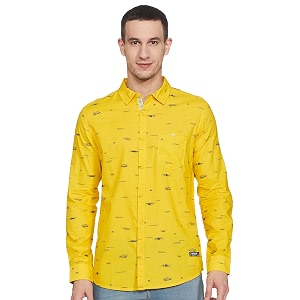 Spykar Mens Solid Slim Fit Shirt