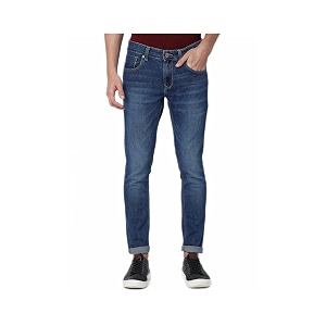 Spykar Mens Skinny Fit Low-Rise Casual Jeans