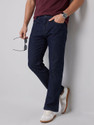 Spykar Men Boot-Leg Mid Rise Dark Blue
