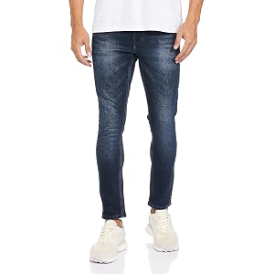 Spykar Mens Kano Slim Fit Mid-Rise Jeans
