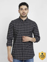 Spykar Men Checkered Casual Black Shirt