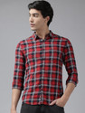 Spykar Men Checkered Casual Red Shirt