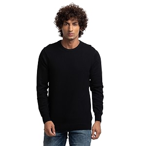 Spykar Men Cotton Round Neck Casual Sweater