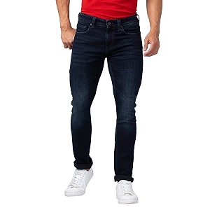 Spykar Men Mid Rise Cotton Slim Fit