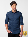 Spykar Men Printed Casual Blue Shirt