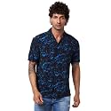 Spykar Mens Relaxed Fit Cuban Collar Half
