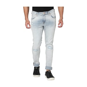 Spykar Mens Slim Fit Low Rise Casual