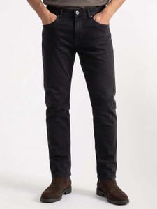 Spykar Men Slim Low Rise Black Jeans