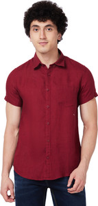 Spykar Men Solid Casual Red Shirt