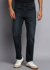 Spykar Relaxed Fit Men Dark Blue Jeans