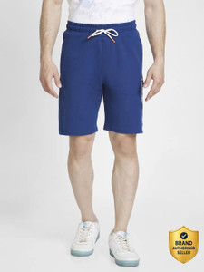 Spykar Solid Men Blue Basic Shorts