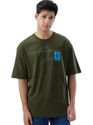 Spykar Solid Men Round Neck Green T-Shirt
