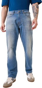 Spykar Straight Fit Men Blue Jeans