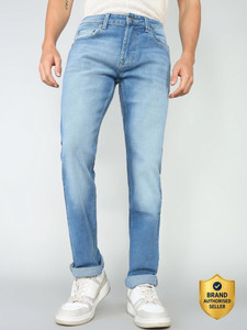 Spykar Straight Fit Men Light Blue Jeans