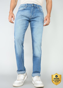 Spykar Straight Fit Men Light Blue Jeans