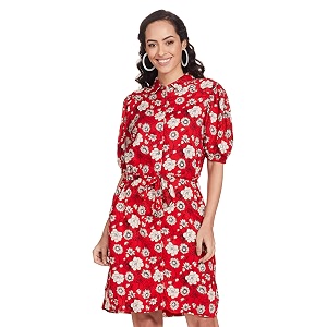 Spykar Womens Cotton Classic Knee-Length Casual Dress