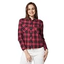 Spykar Women39s Cotton Regular Fit Indigo Shirts