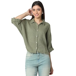spykar women39s regular fit shirts