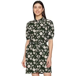 Spykar Womens Cotton Classic Knee-Length Casual Dress