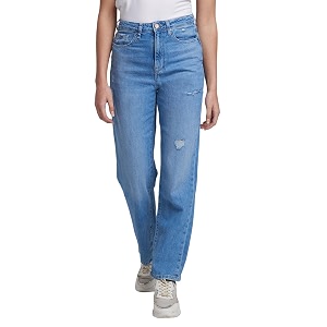 Spykar Women High Rise Cotton Straight Fit