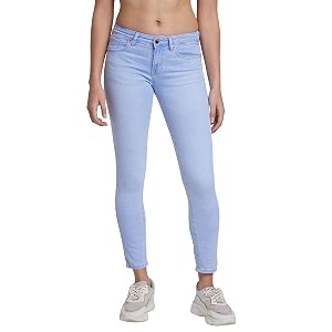 Spykar Women Mid Rise Cotton Stretch Slim