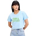 Spykar Women39s Letter Print Boxy Tshirt