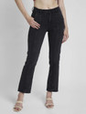 Spykar Women Straight Fit Mid Rise Black