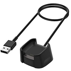 charger dock compatible with fitbit versa liteversaversa special editionreplacement usb charging dock station with 33ft cable cord for versa smartwatch 1black