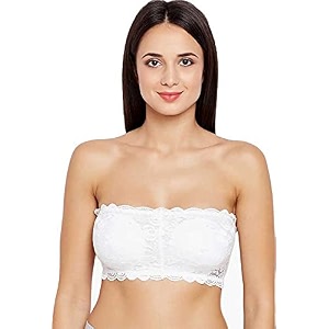 Womens Lace Padded Wire Free Bralette Bra