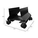 Metal CPU Trolley (Black) /CPU Trolley Metal/CPU Trolley with Wheels/Computer Floor Stand Trolley with Castor Wheels Multiple use - Black (Low Quality Trolly)