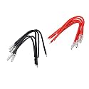 10pcs RC Motor Cables, Soft Reliable Bullets 4mm Rubber Plug Connector Extension Wire Cable for RC Brush Motor ESC Model Toys