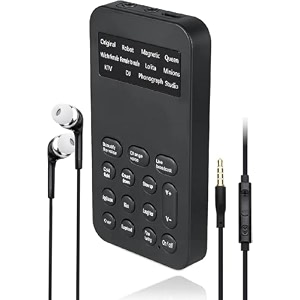 voice changer  mini voice changer sound effects machine audio card sound changer plug amp play 8 sound effects for live streaming online chatting singing for smartphone tablet pc
