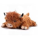 SQEQE Weighted Stuffed Animals Highland Cow, Weighted Highland Cow Plush, Cute Highland Cattle Pillow Toy for Kids Adults, 9.8 Inch