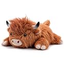 SQEQE Weighted Stuffed Animals Highland Cow, Weighted Highland Cow Plush, Large Highland Cattle Pillow Toy for Kids Adults, 23.6 Inch
