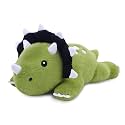 SQEQE Weighted Triceratops Dinosaur Plush, Weighted Stuffed Animal Dinosaur for Comforting Hugs, Soft Plushie Toy Pillow Gift for Kids, Valentines Birthday Decoration 13.8 Inch, 1.7 Lb