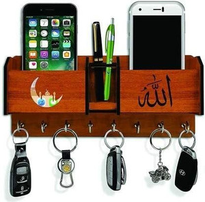 sql double mobile stand wood key holder wood key holder