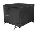 Square 36 Inch Gas Fire Pit Cover 36"L x 36"W x 24"H Waterproof Heavy duty Outdoor Cover for Patio Firepit Table, Black
